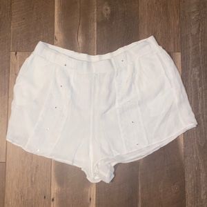 White Flowy American Eagle Soft Shorts
